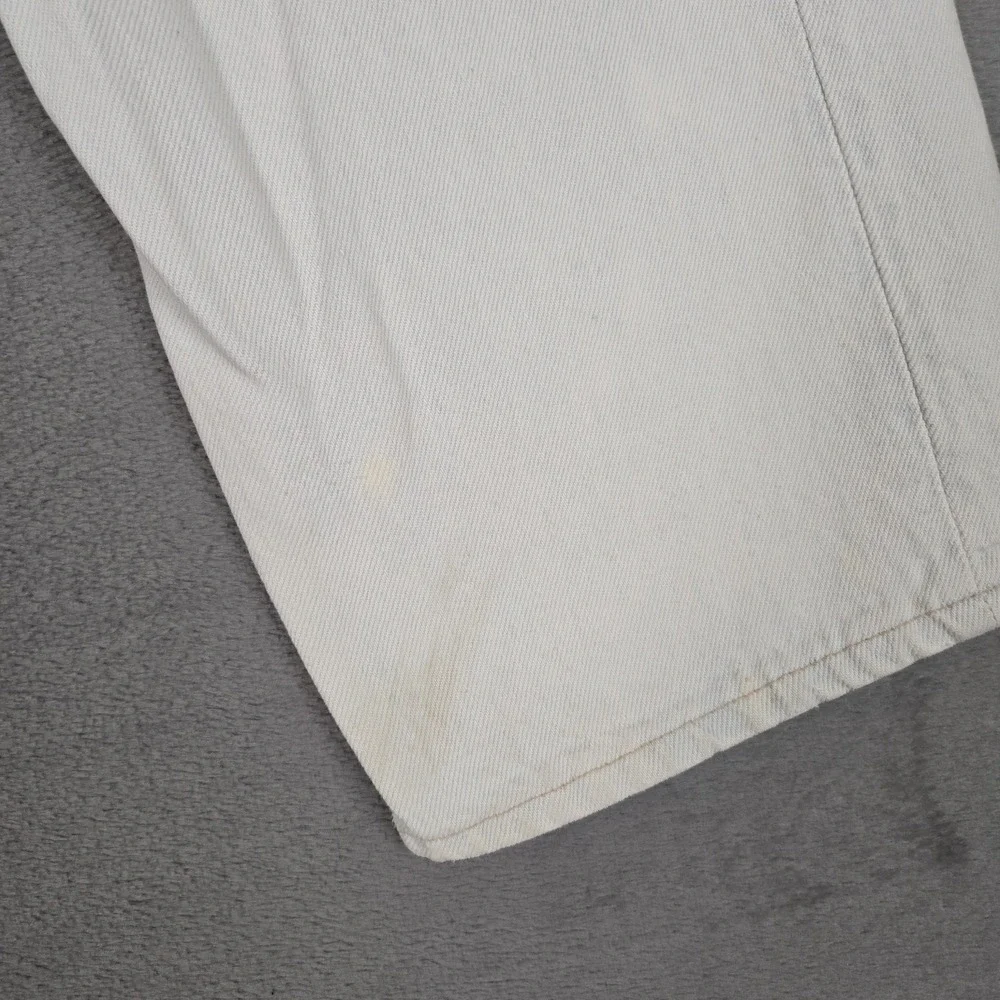 Vintage Levis 501 Jeans Mens 35x32 (Fit 32x30) White Straight Button Fly USA 80s